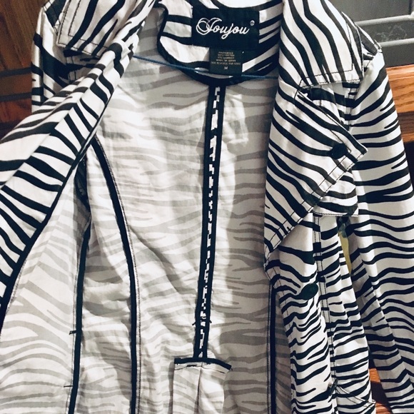 JouJou Zebra Blazer PeaCoat - Picture 5 of 5